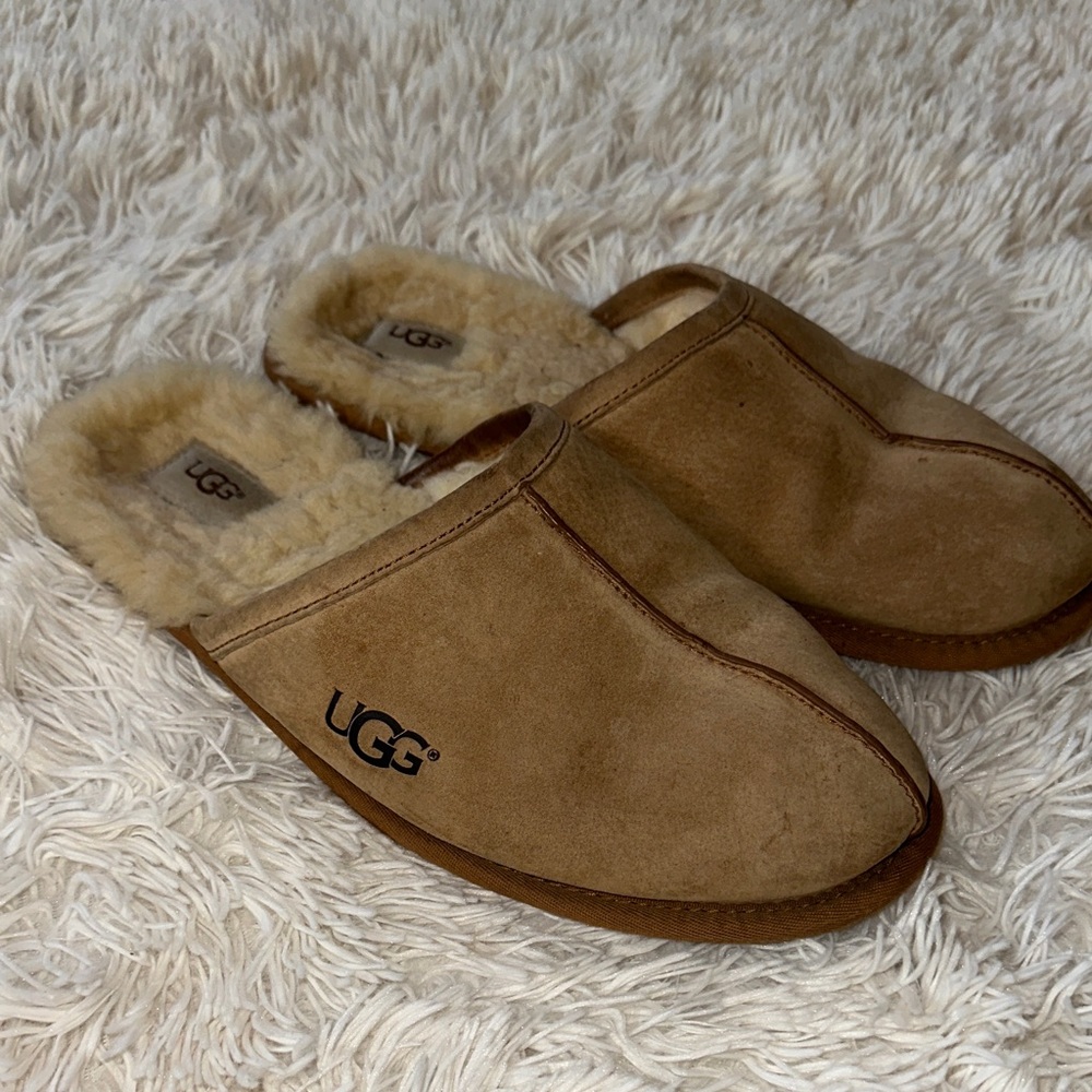 UGG Chestnut Suede Slippers